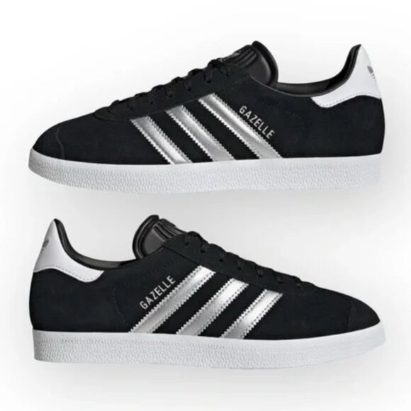 Adidas Shoes - ADIDAS OG Gazelle Sneakers in Black Silver Metallic Colorway Size 7.5 New